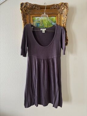 Topin Purple Cashmere Blend Mini Dress